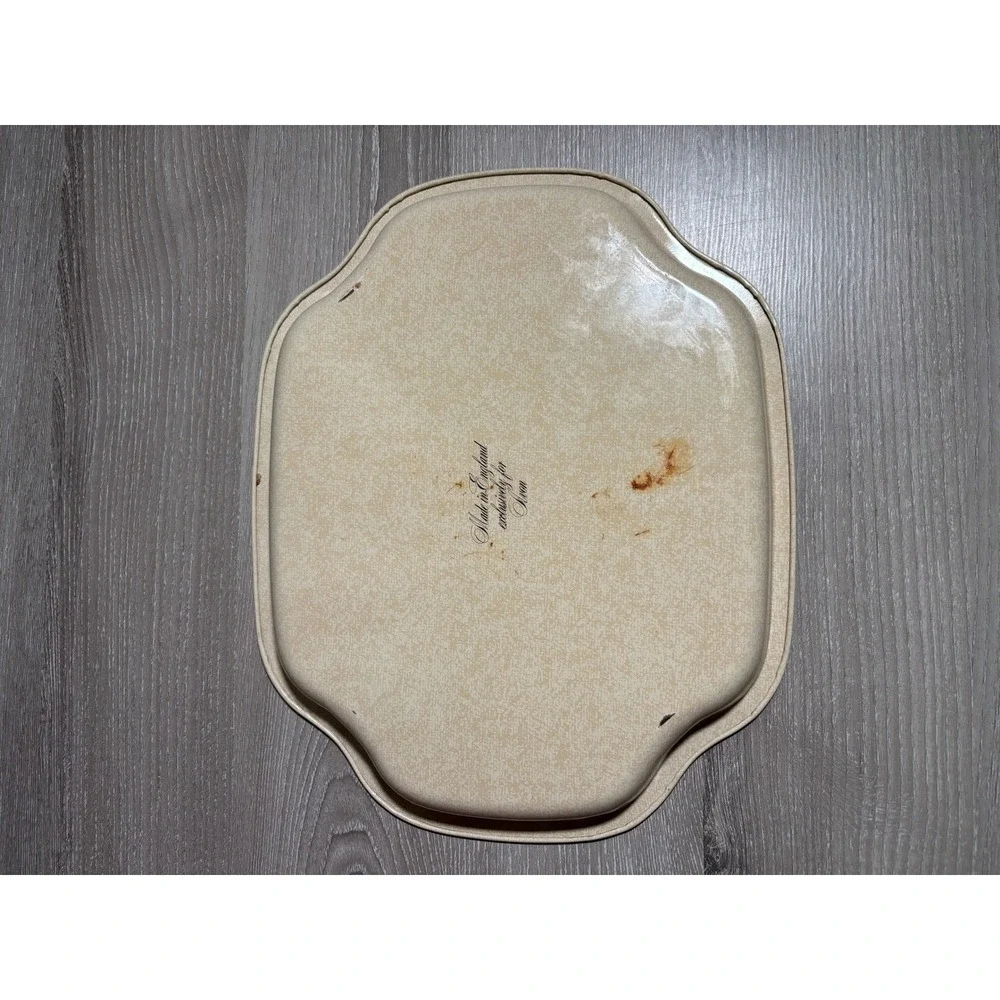 Vintage Avon Metal Vanity Tray Made England Floral Rose Cottagecore Shabby Chic